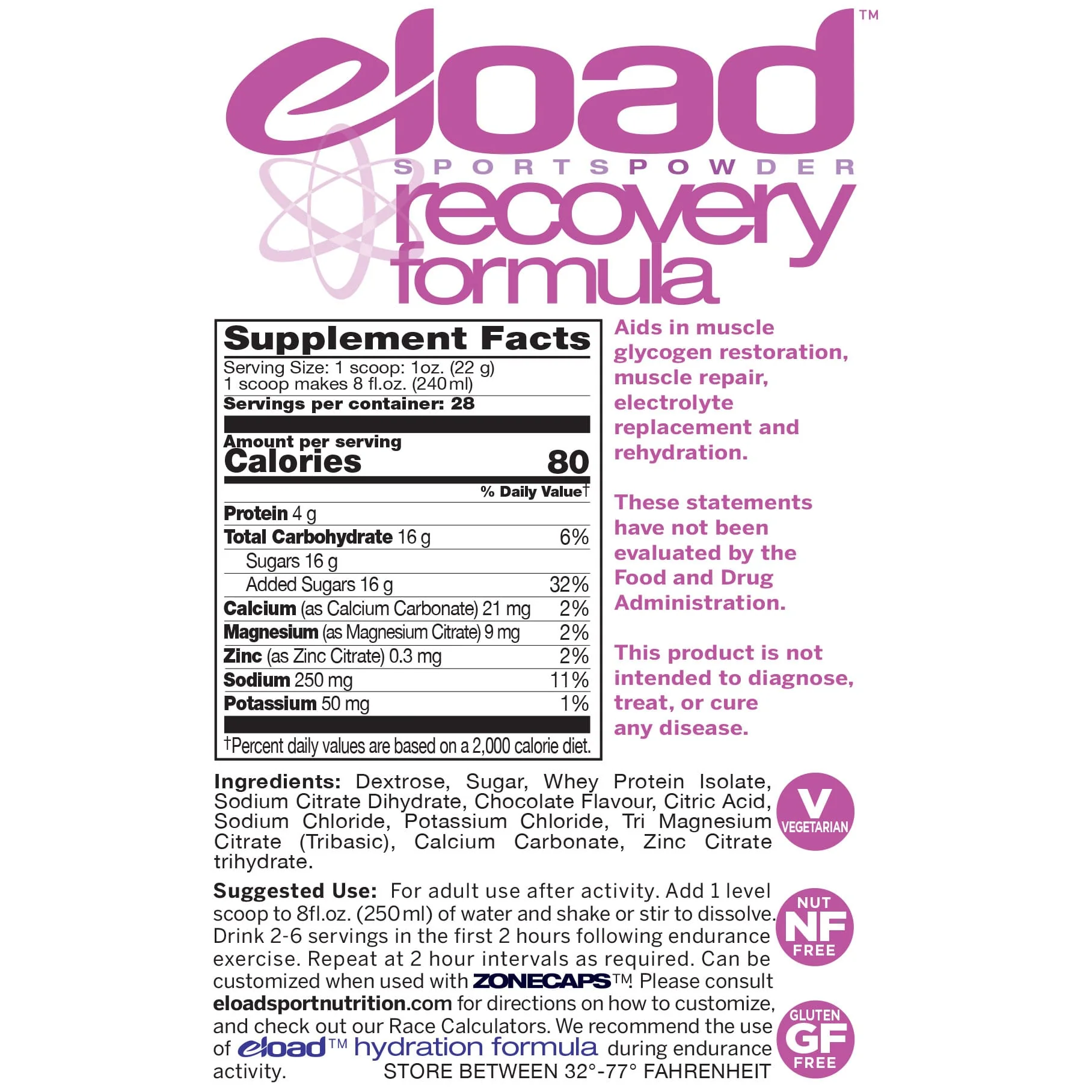 eLoad Recovery Formula Drink Mixes (800g) - Image 2
