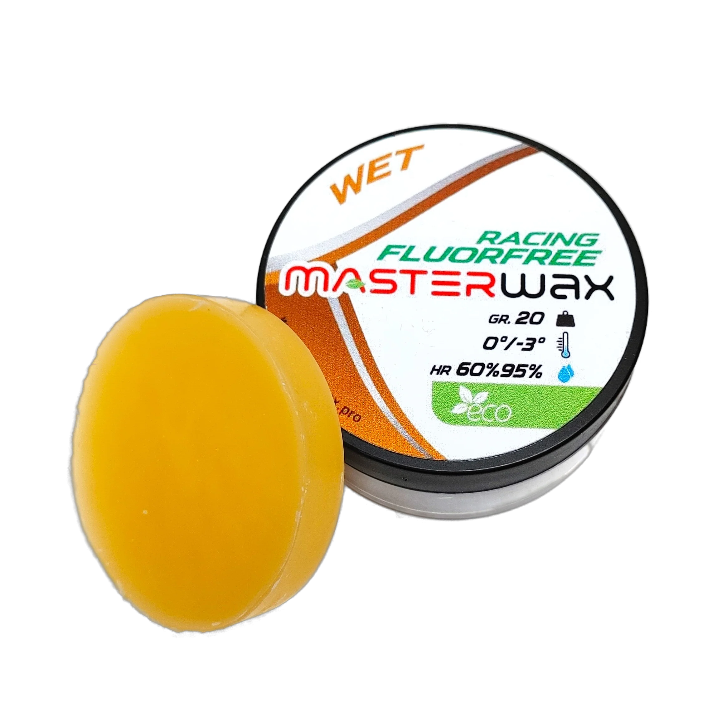 MasterWax RACING FLUORFREE Wet Wool-Apply Wax (0C/-3C) | 20g