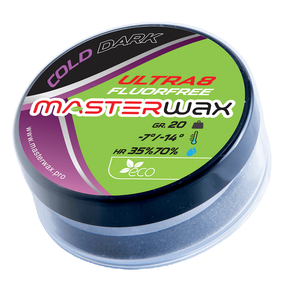 MasterWax Ultra8 FLUORFREE Cold Dark Wool-Apply Wax (-7C/-14C) | 20g