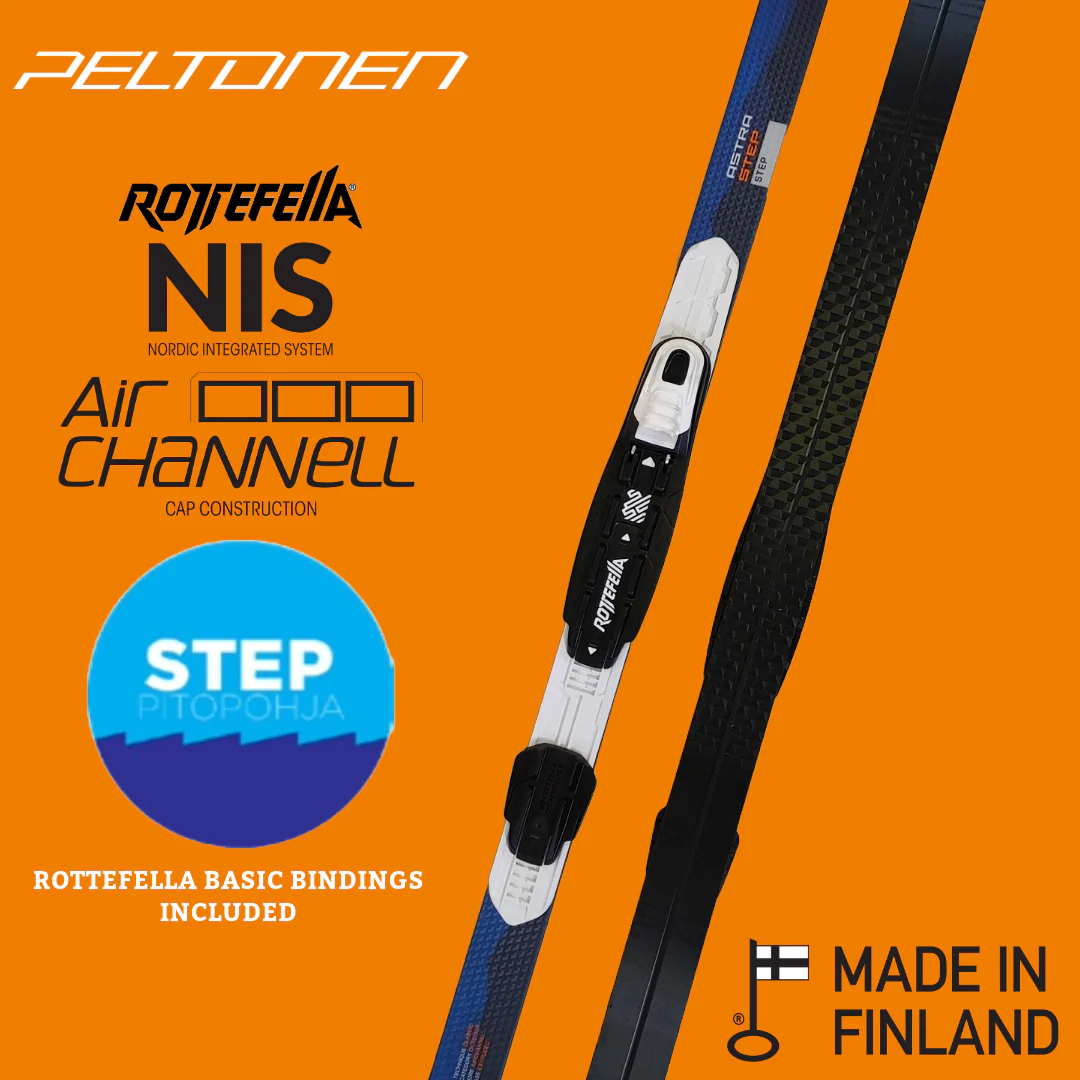 Peltonen ASTRA STEP Classic Skis + BASIC NNN Bindings & Holders - Image 2