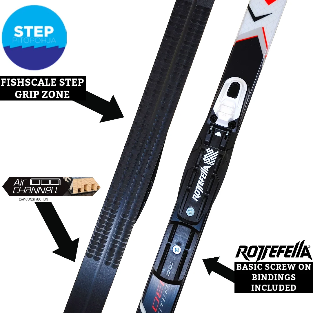 Peltonen Delta Jr Step Classic Skis + BASIC NNN Bindings & Holders - Image 3
