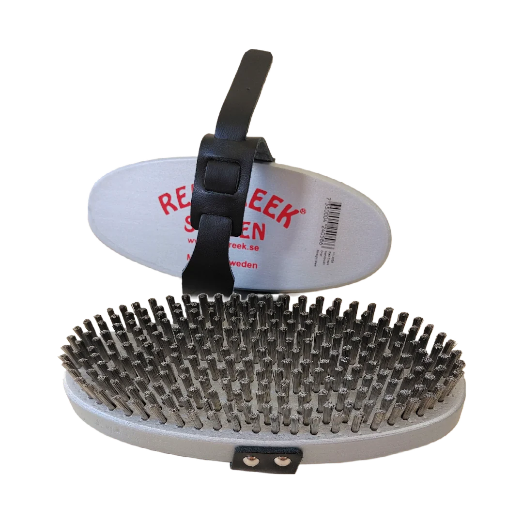 Red Creek Fine Straight Steel Racing Silver Oval Hand Brush