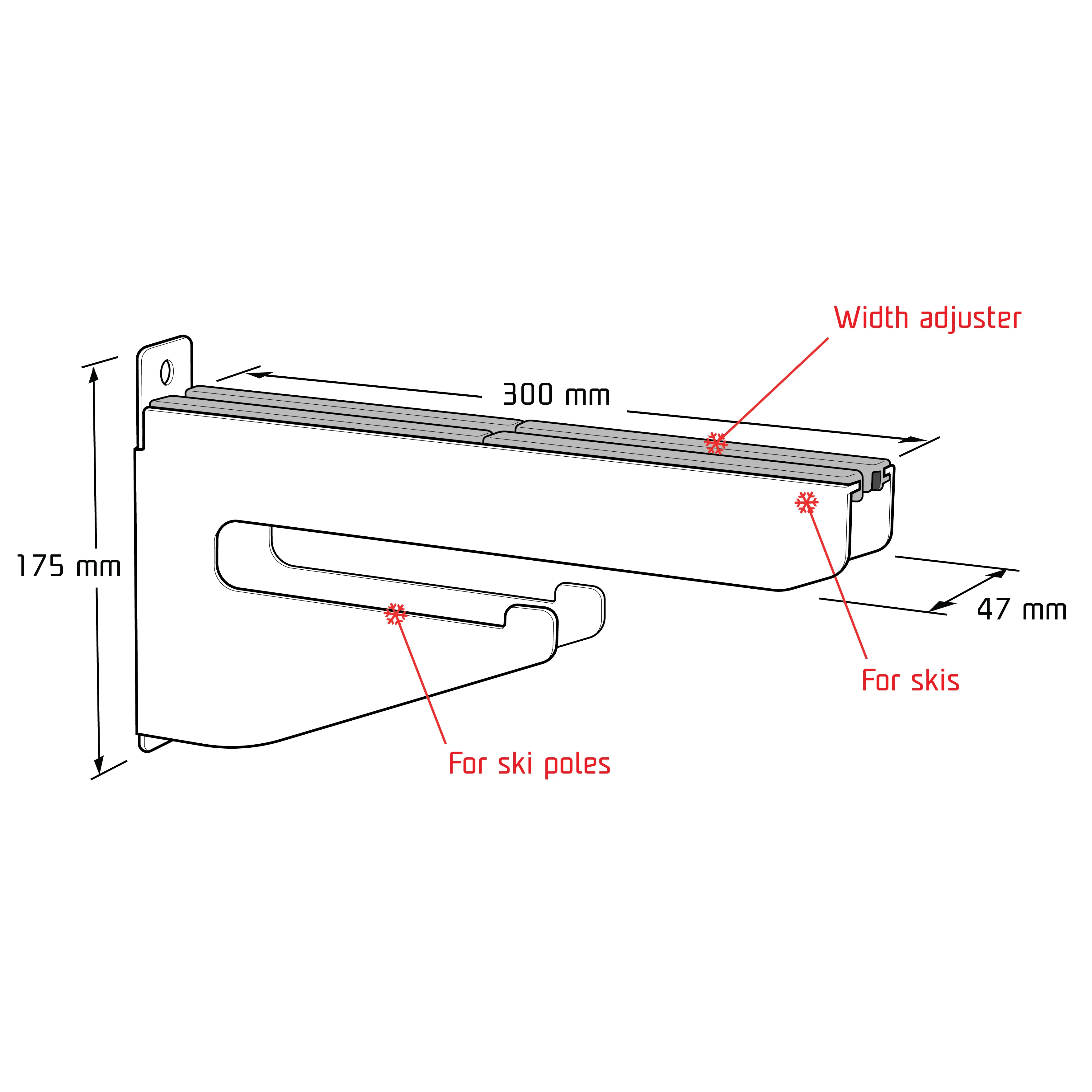 Skijack Wall-Mounted Ski and Snowboard Storage Hanger - Image 5