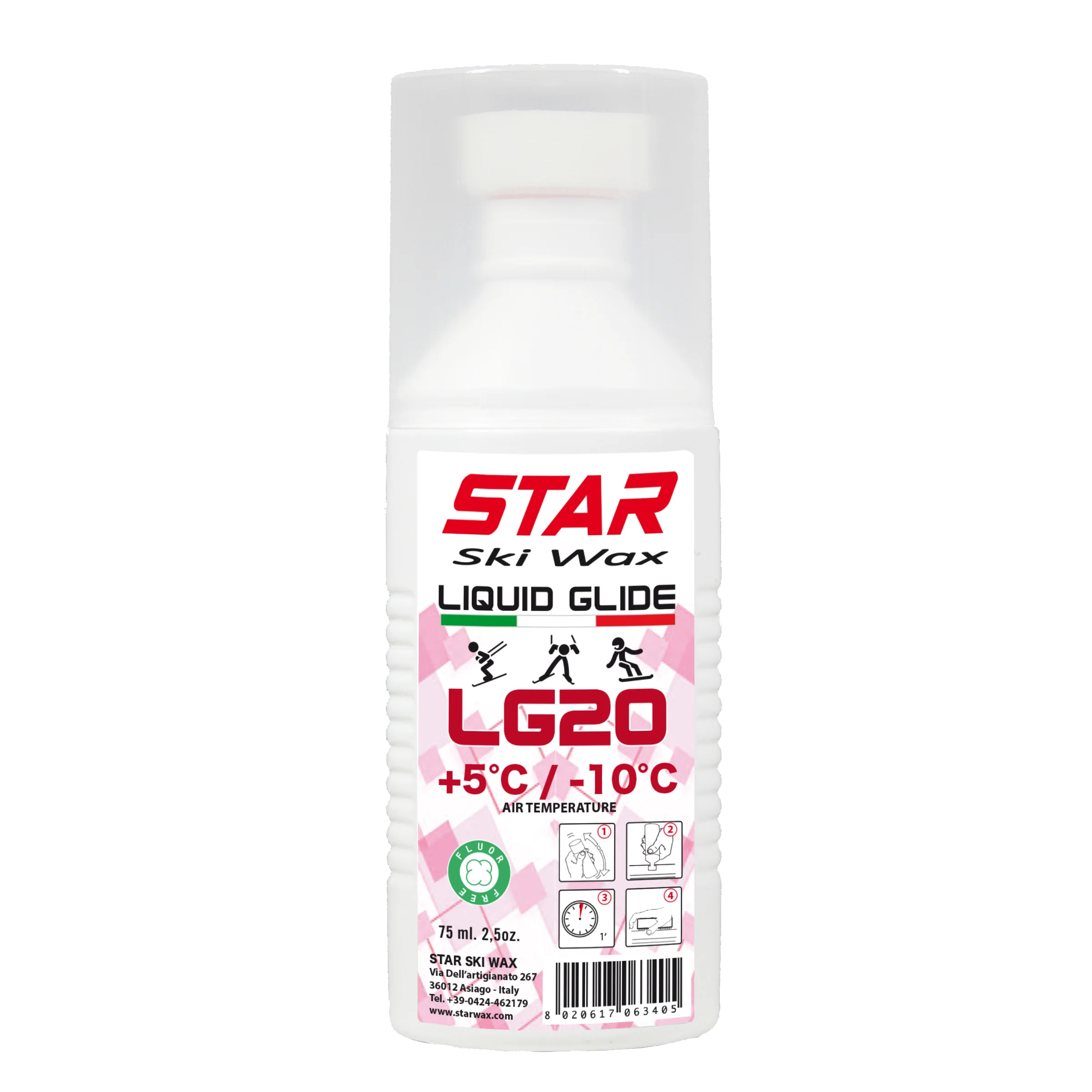 STAR LG20 WARM Liquid Glide Wax (Sponge Applicator) (5C/-10C) | 75ml